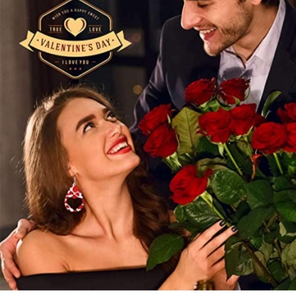 5/$25 Polka Dot Earrings Red Earrings Teardrop Retro Earrings Faux Leather 50s - Picture 5 of 7